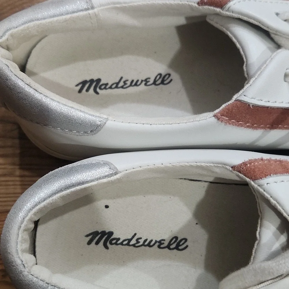 Madewell MWL Delia Sidewalk‎ Lo Top Leather Tie Sneakers Athleisure Size W8 M6.5